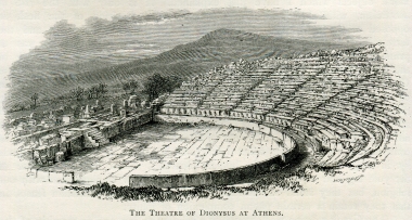 Το Θέατρο του Διονύσου στη νότια κλιτύ της Ακρόπολης.