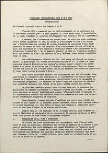 Programme International pour l ete 1959 (proposition)