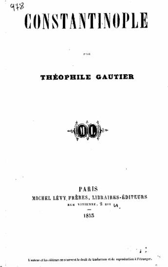 Constantinople /  par Theophile Gautier.