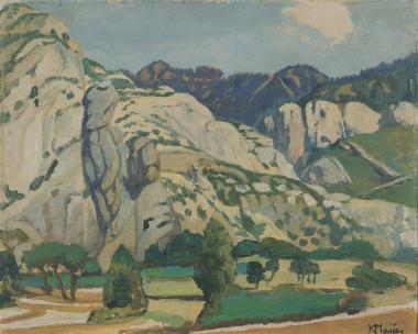 ΜΑΛΕΑΣ Κωνσταντίνος (1879-1928) “Καλάβρυτα, Βράχος Μεγάλου Σπηλαίου”