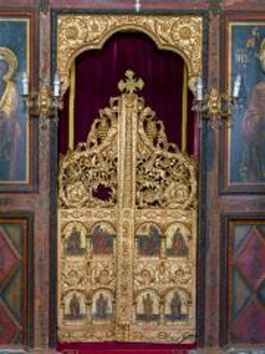 the Beauiful Gate of the temple in the Catholicon of the 