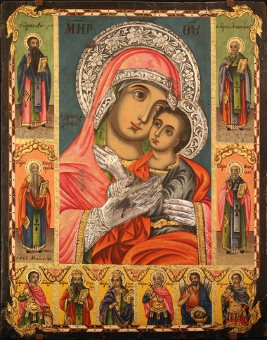 The Mother of God Glykofilousa with Saints