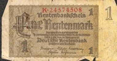 Χαρτονόμισμα του 1 Rentenmark