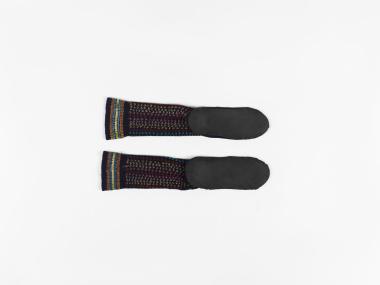 PAIR OF MEN’S KNITTED SOCKS WITH SOLES, PART OF THE TRADITIONAL COSTUME OF EPISKOPI, NAOUSSA