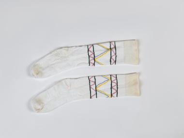 PAIR OF WOMEN’S SOCKS OF THE TRADITIONAL COSTUME OF METAXADES, THRACE