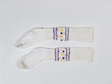 PAIR OF WOMEN’S SOCKS OF THE TRADITIONAL COSTUME OF METAXADES, THRACE