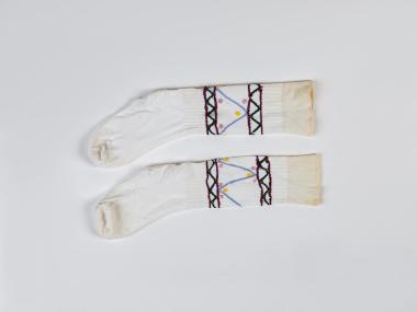 PAIR OF WOMEN’S SOCKS OF THE TRADITIONAL COSTUME OF METAXADES, THRACE