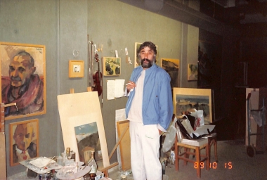 In his studio on the central waterfront avenue of Thessaloniki