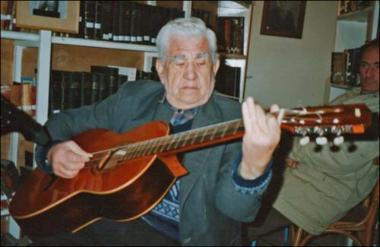 Lesbos Island (Agiasos) 1996: The musician Stavros Rodanos