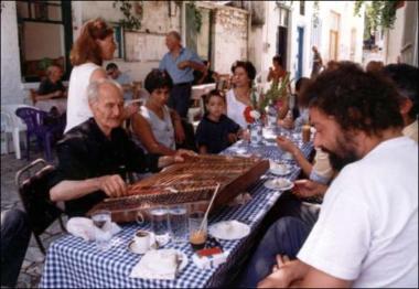 Lesbos Island (Asomatos) 1999: The musician Grigoris Eleftheriou