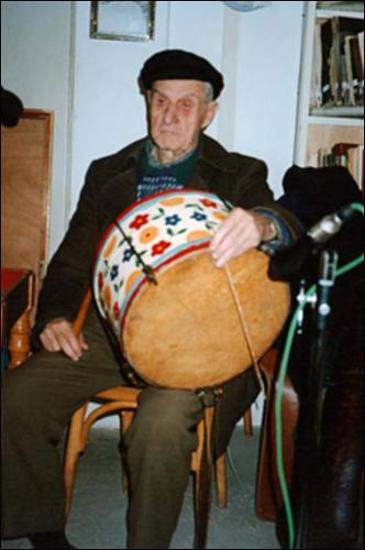 Lesbos Island (Agiasos) 1996: The musician Anestis or Aristeidis Moutzourellis or Lagos.