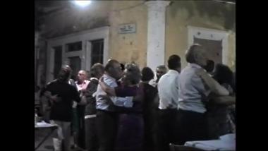 Lemnos Island (Portianou), 1995: Α band playing a tango during the feast of the Portianou Association