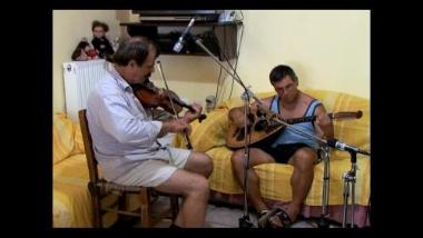 Ikaria Island (Mandria), 2008: Lefteris Poulis and Leonidas Tsantiris performing the tune 