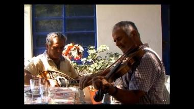 Ikaria Island (Amalo), 2008: Stefanis Plystakas playing the violin