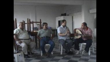 Chios Island (Spartounda), 2006: Markellos Mouschouris playing the clarinet and singing 