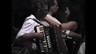 Lemnos Island (Portianou),1995: Α band playing  a waltz during the feast of the Portianou Association