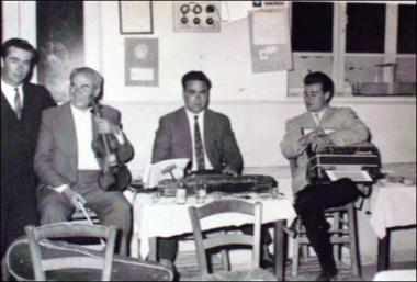 Lemnos Island (Plati), late 1950s: A folk feast (glenti) or a religious feast in a village