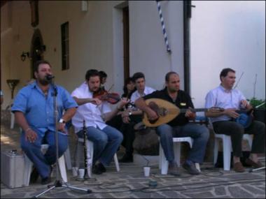 Chios Island (Monodendri), 2006: Musicians in an event