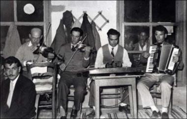 Lemnos Island, in the 1950s: In a kafeneio (local traditional cafeteria)