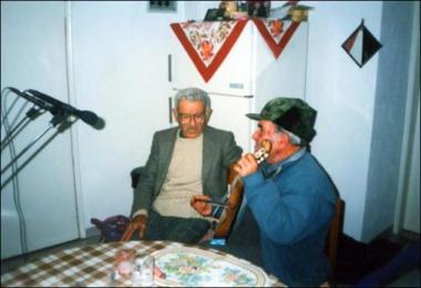 Lemnos Island (Panagia), 1998: Recording at Trifonas Chatzistilianou's house