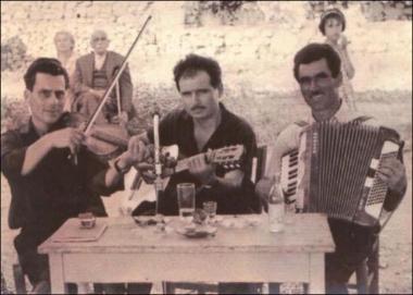 Lemnos Island (Agios Dimitrios), 1950s or 1960s: A folk feast (glenti)