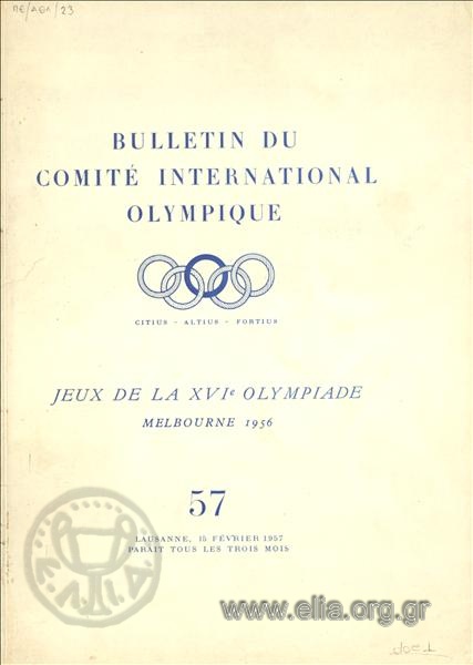 BULLETIN DU COMITE INTERNATIONAL OLYMPIQUE