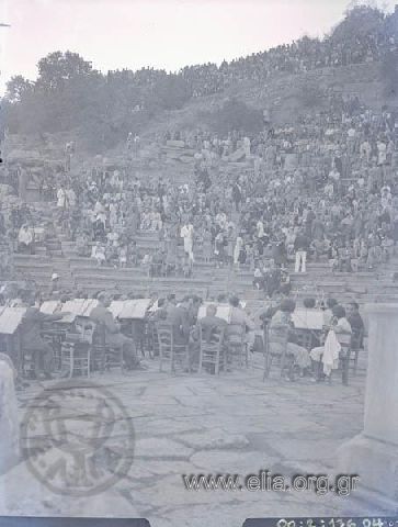 Concert of the Greek  Sight-Seeing Club at an ancient theatre.