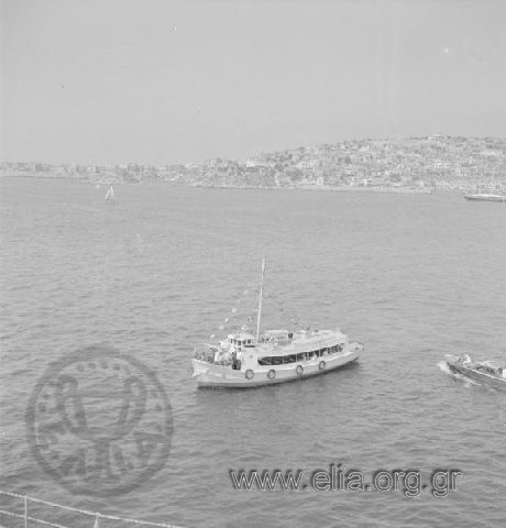 Small boat. View from Stavros Niarchos' 