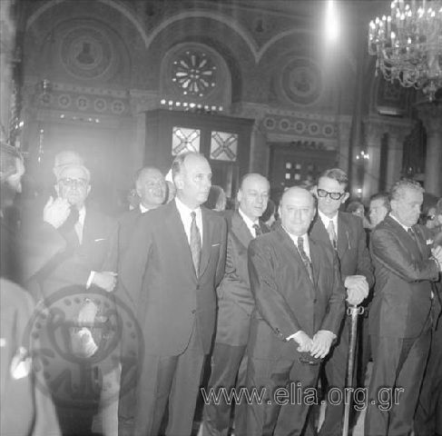 Ορκωμοσία του Γεωργίου Παπαδόπουλου ως Προέδρου της Δημοκρατίας στη Μητρόπολη, 20 Αυγούστου.