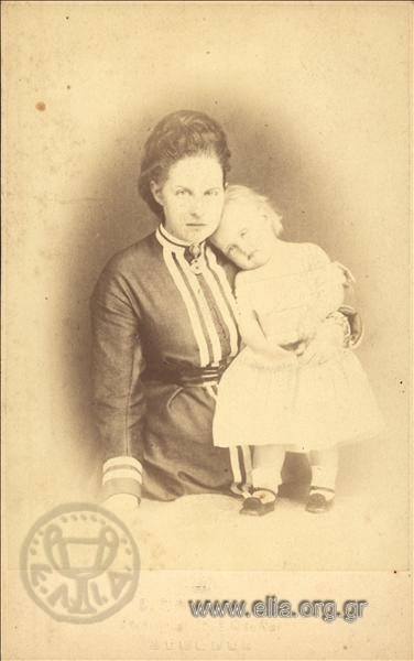 Queen Olga with a princelet.