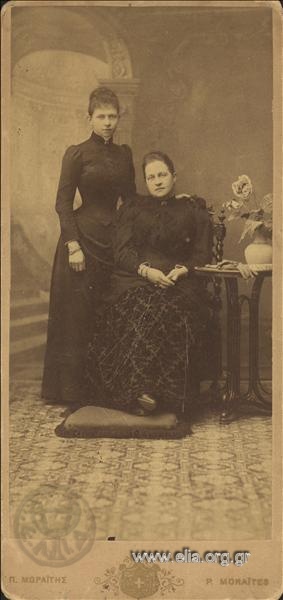 Queen Olga and a young woman.