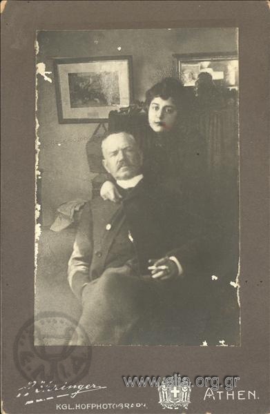 Portrait of a woman with an elderly man.