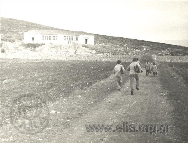 Students going to school.