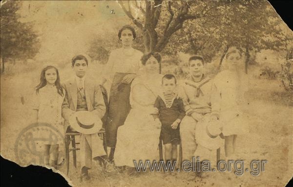 Family portrait in the countryside.