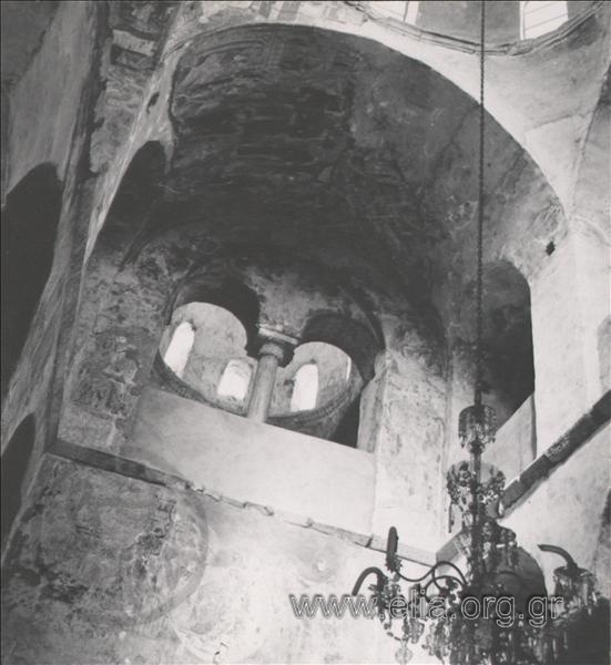 Interior view of a church, frescos of the church.