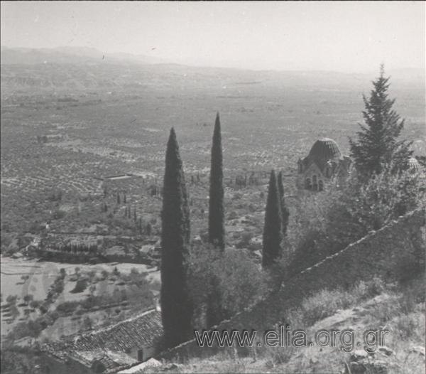 Landscape, looking towards the Pantanassa Monastery.