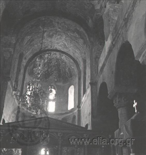 Interior view  of a Monastery, wall paintings.