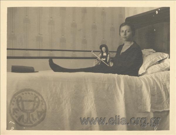 Woman on a bed