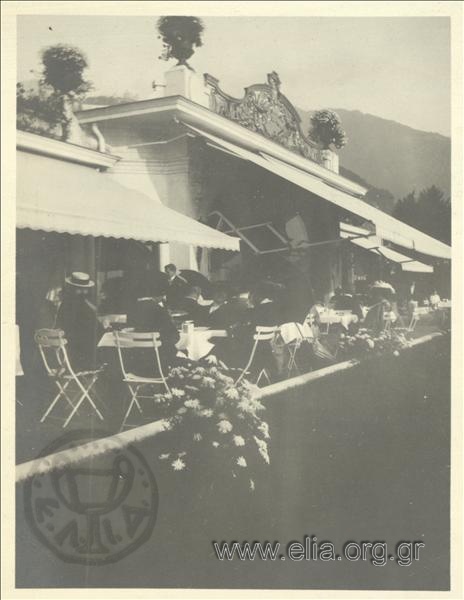 People in a coffee house , Pavillon des Sports.