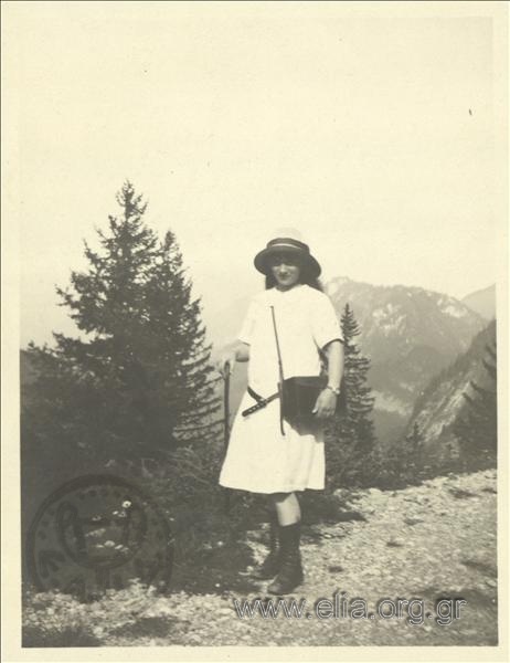 Portrait of girl in the countryside.