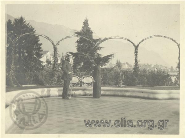 Nikolas Kalas' (1907-1988) parents Ioannis and Rosa at the Pavillon des Sports.