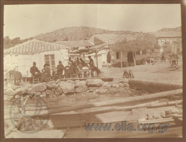 People in a coffee house , Perama.