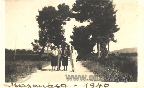 A group of friends on a provincial road.