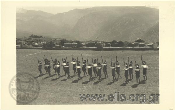 Πυρρίχιος Χορός, Δελφικές Εορτές 1930.