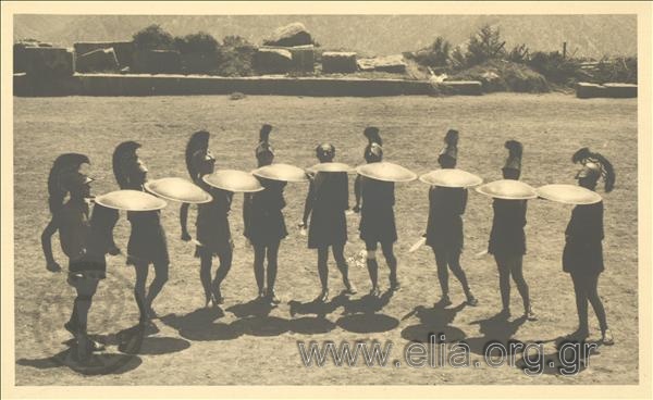 Πυρρίχιος Χορός, Δελφικές Εορτές 1930.