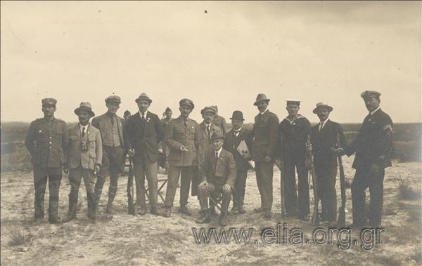 7th Olympic Games, Antwerp 1920. Members of the Greek  firing mission(?).