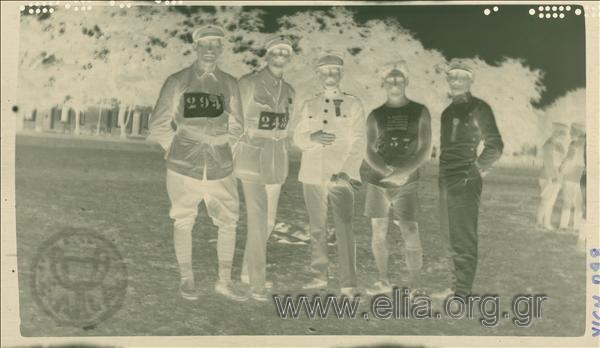 7th Olympic Games, Antwerp 1920. Members of the Greek  firing mission(?).