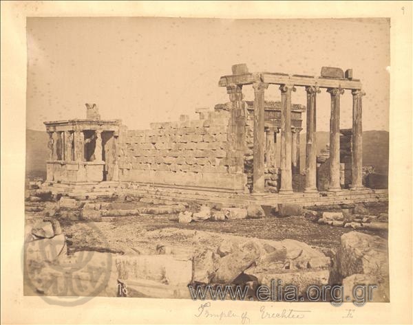 The southeastern side of the Erechtheion and the Karyatids.