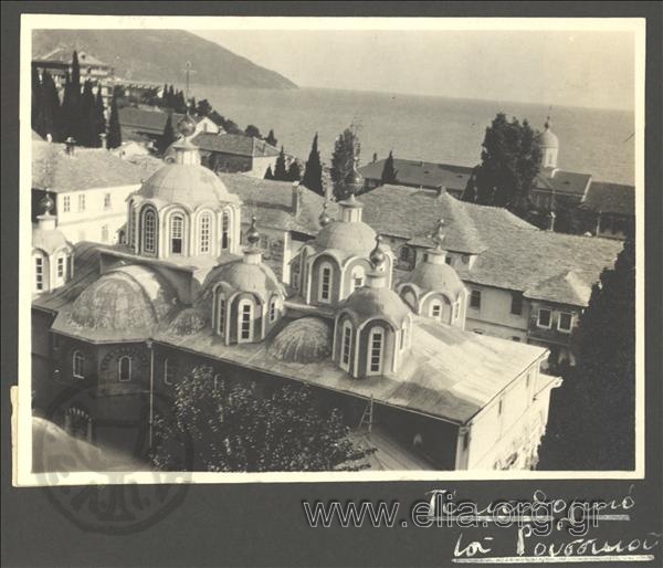 Church of the Russian Monastery (Panteleimonas). Journey to Mount Athos