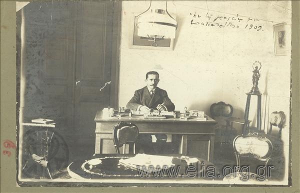 Spyridon Simos in his office at the 